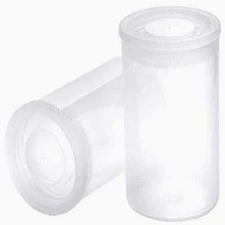 20 Pcs Clear Plastic Film Canisters with Lids 35mm Caliber Empty Camera Reel Box