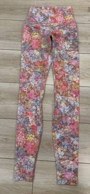 Lululemon Align High Rise Pant Womens 2 Coral Floral Inflorescence Multi $98