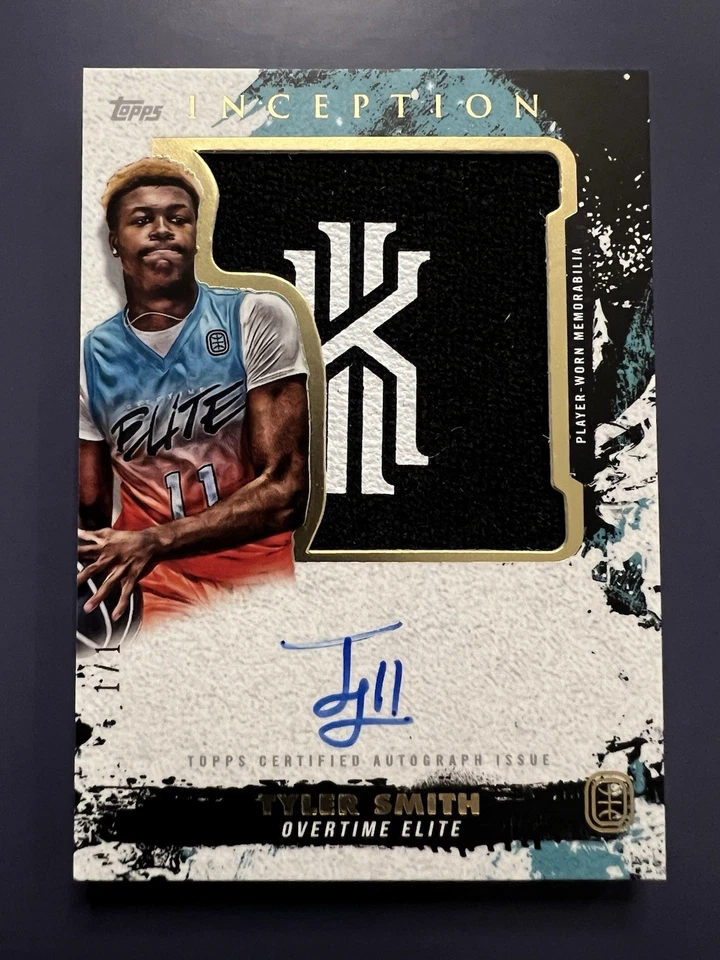 2021-22 Topps Inception OTE Tyler Smith Jumbo Sneaker Relic Auto RC SSP 1/1 - Image 3 of 4
