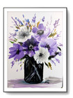 LOVELESS PURPLE FLOWERS -  11 x 15  on paper living room decor COA — photo 1