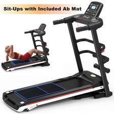 Ksports 16 Inch Wide Foldable Home Treadmill w Bluetooth & Fitness Tracking App 7