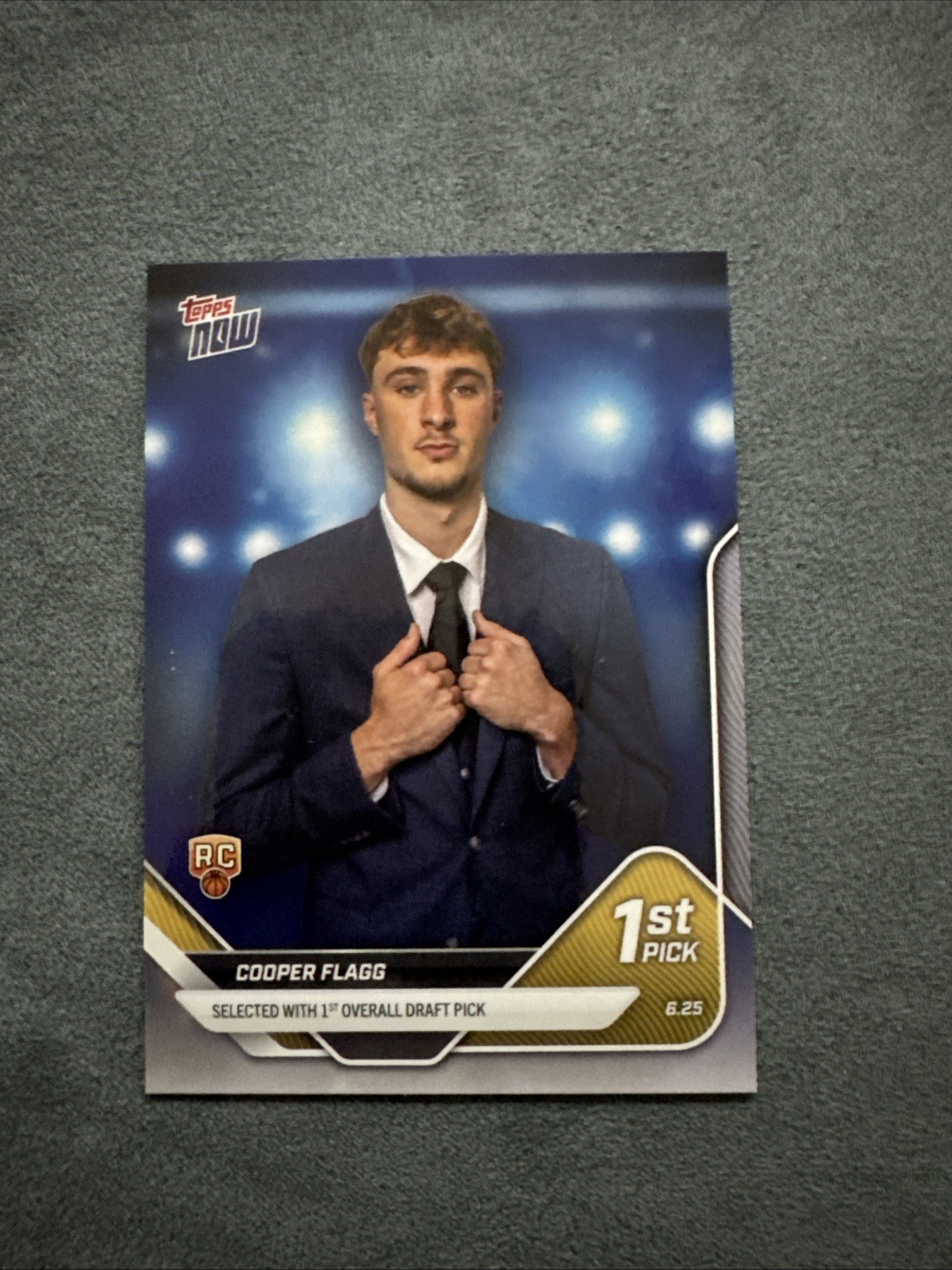 2025 Topps Now #D1 Cooper Flagg Draft Night 1st Pick Rookie (RC) Base