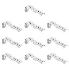 Coshar 10pcs Double Curtain Track Wall Mount Bracket Drapery White