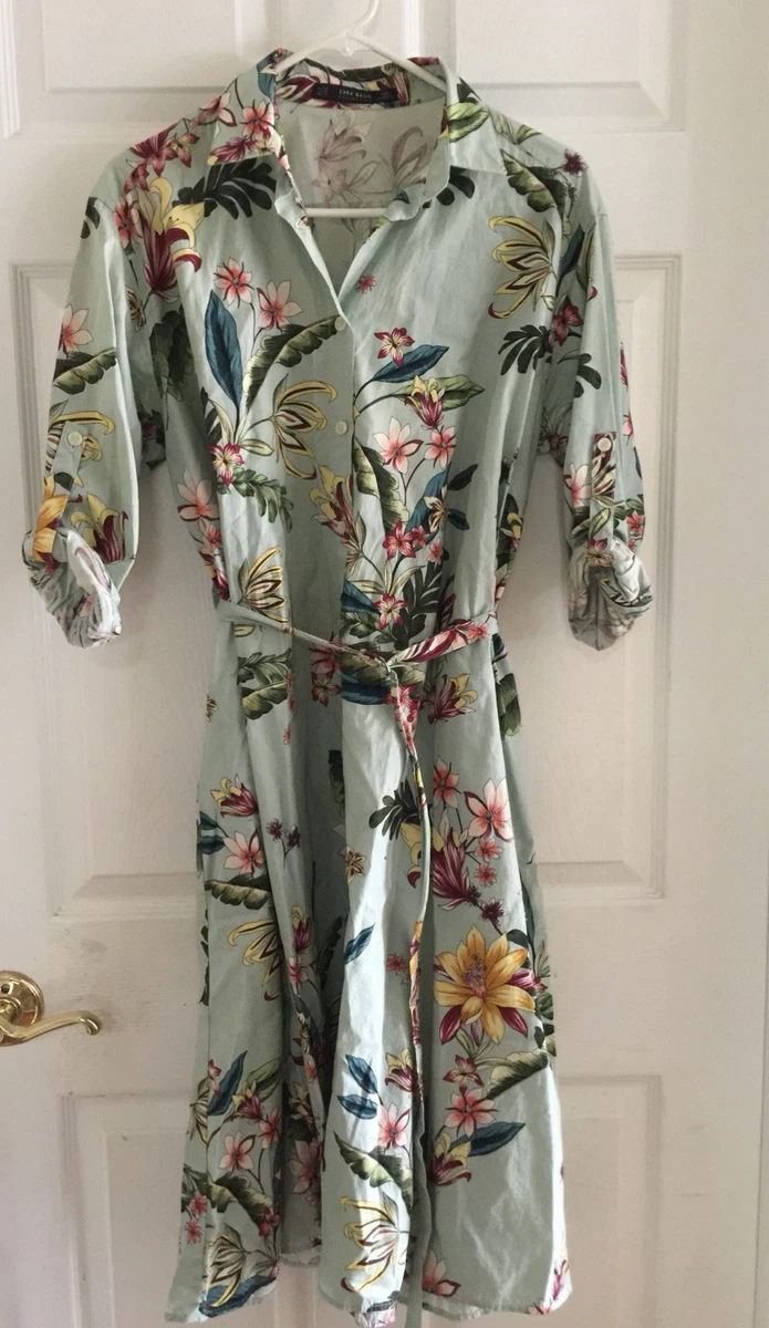 slim fit dress slacks Zara Floral Midi Dress