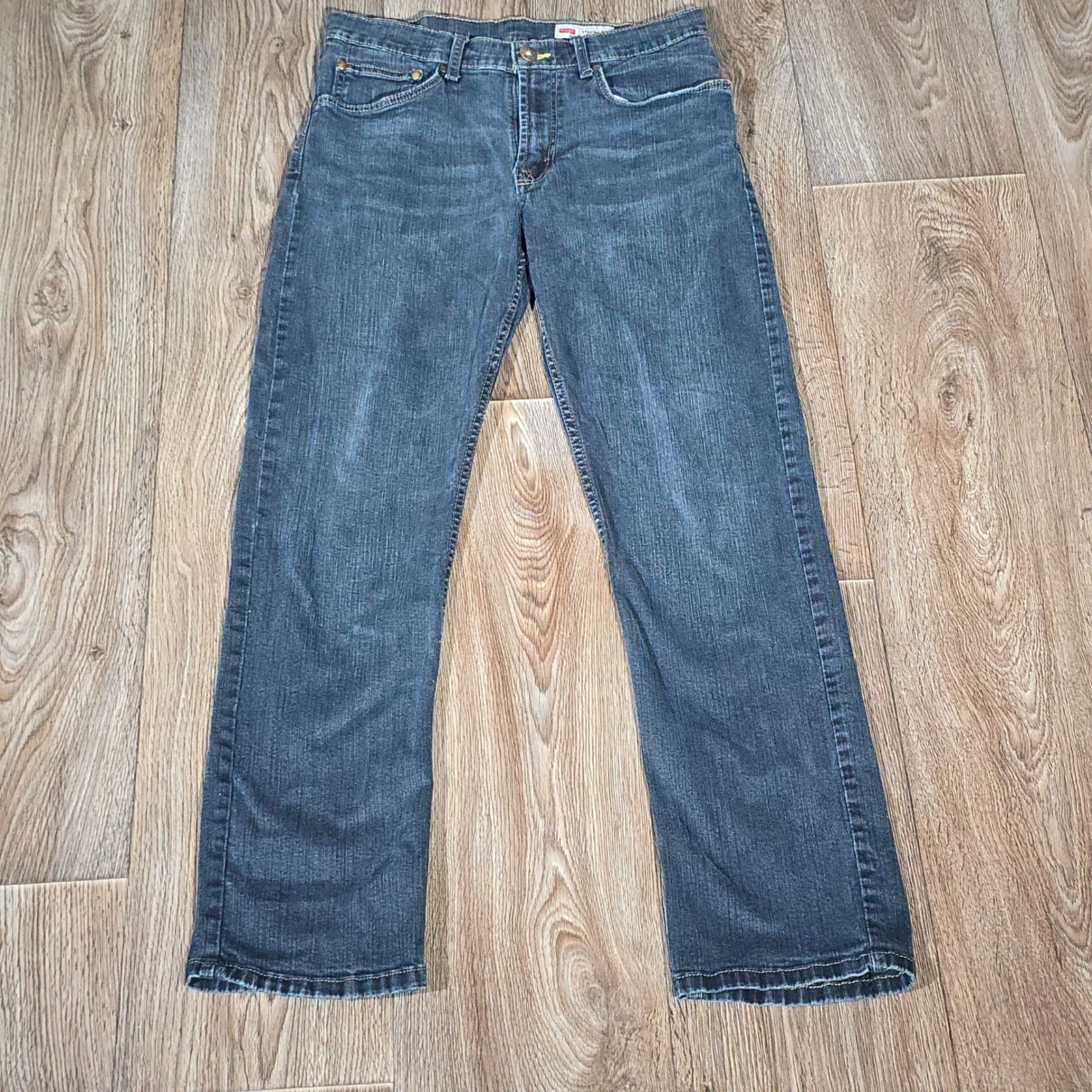 Wrangler Straight Fit Jeans Dark Wash Denim 29x28 Boys Size 16 Regular