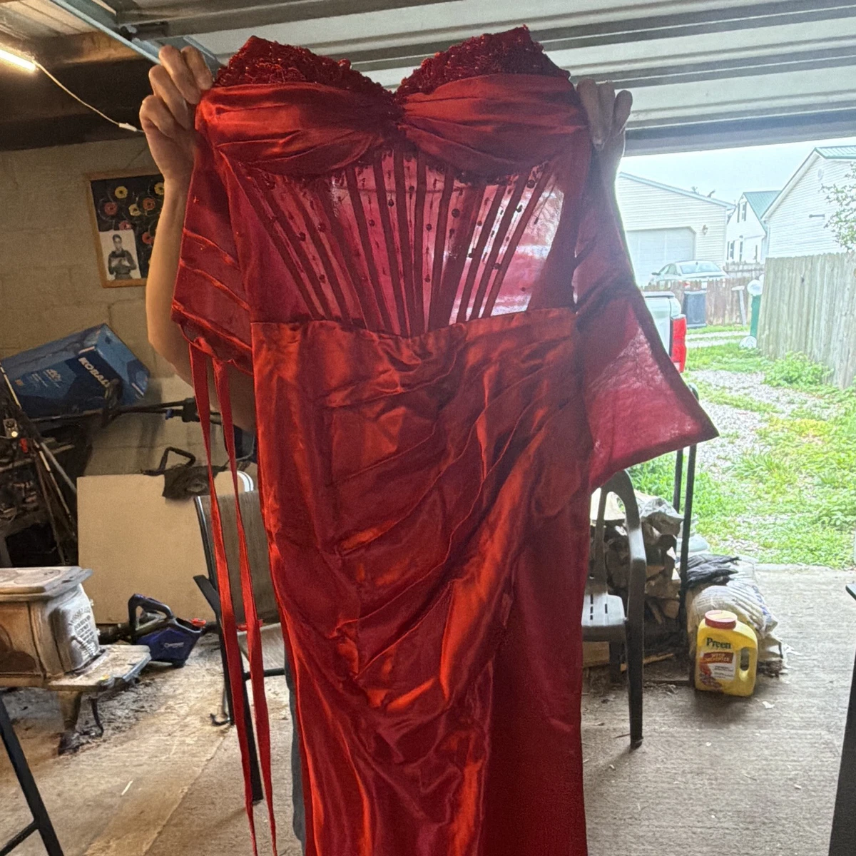 ebay red formal dress prom dress size 16 red
