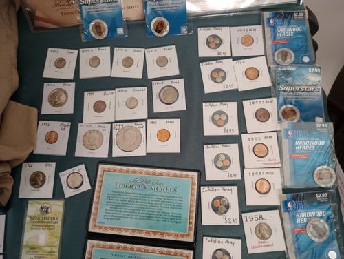 Huge Coin & Currency Lot .Gold, Silver,Barber, Errors,Wheat,OBW Rolls, Franklin - Picture 22 of 24