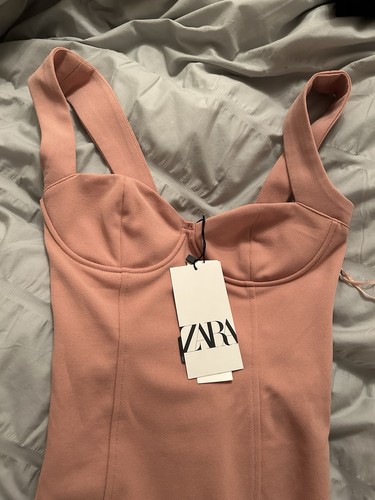 BNWT Zara Pink/blush bodysuit size Small - Picture 2 of 3
