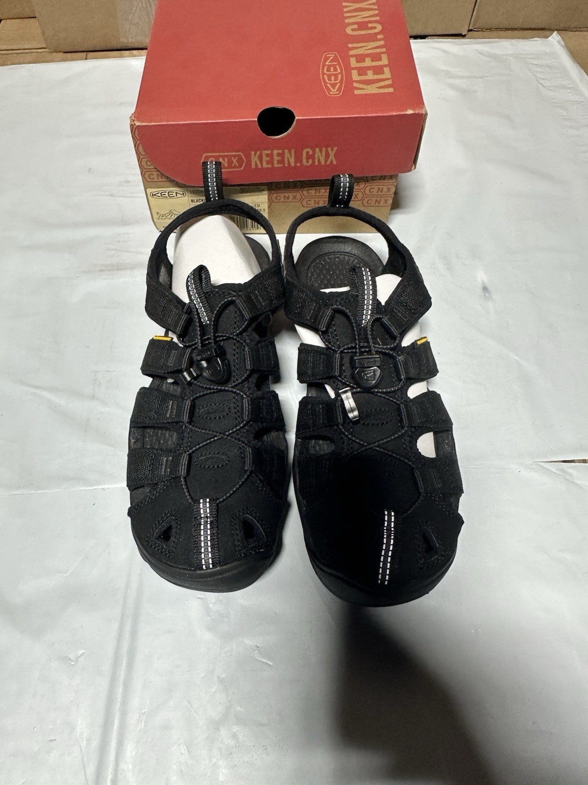 Sandali Keen donna Clearwater CNX tessuto slingbacks neri taglia 8