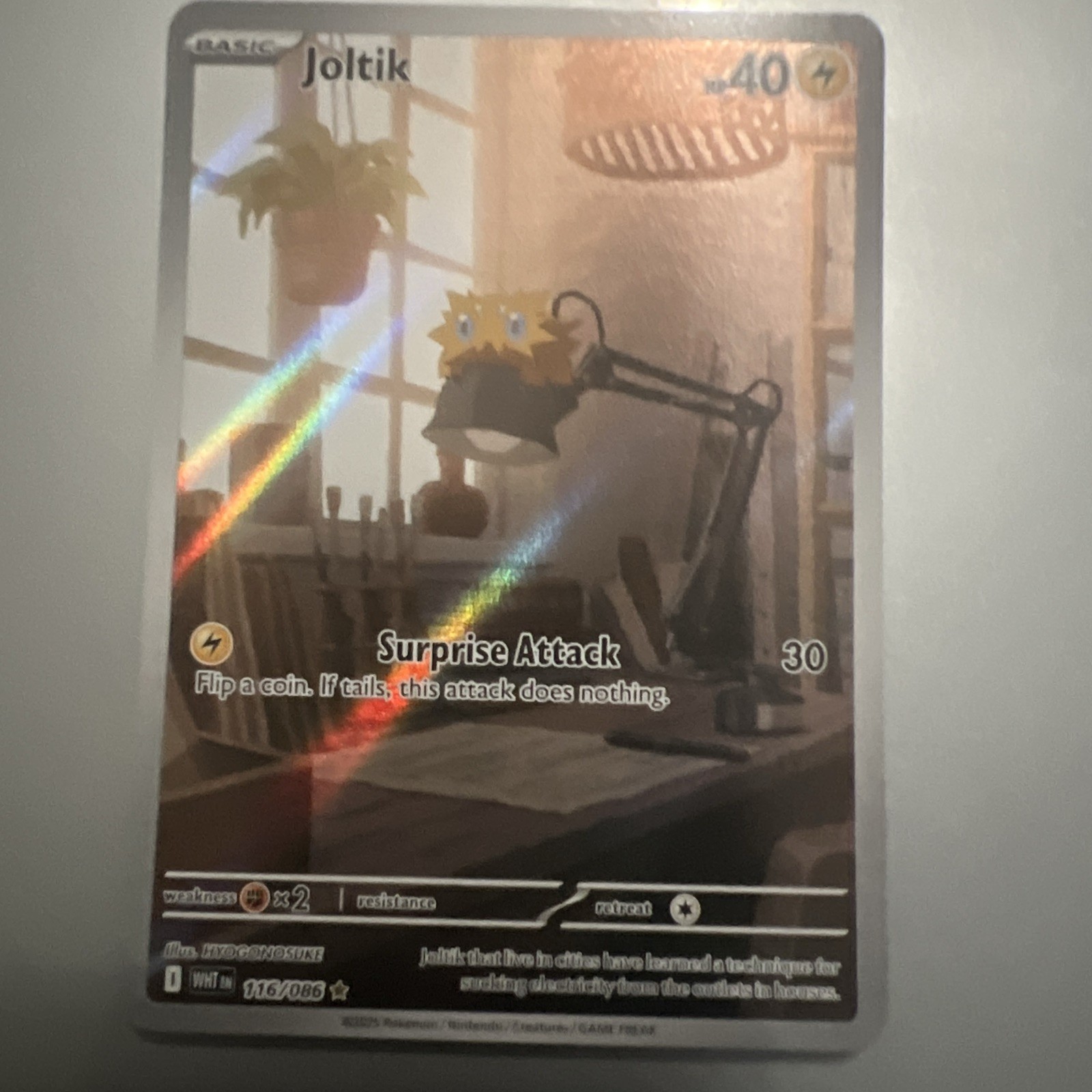 Joltik 116/086 Illustration Rare Pokemon White Flare English