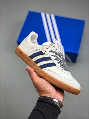 adidas Originals Samba OG Off White Dark Blue Clear Sky JI 3907 NEW WITH BOX