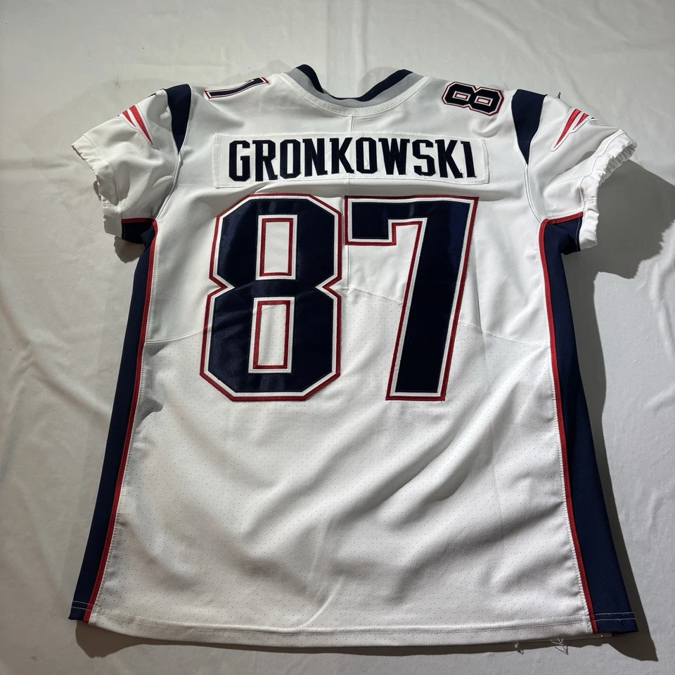 Nike Elite Rob Gronkowski Jersey Mens 48 White New England Patriots Authentic - Image 2 of 4