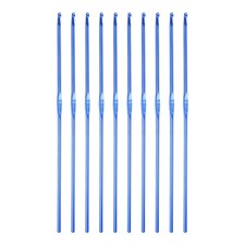 Aluminum Crochet Hook 2.5mm Knitting Needles for DIY Craft Yarn Blue 10Pcs