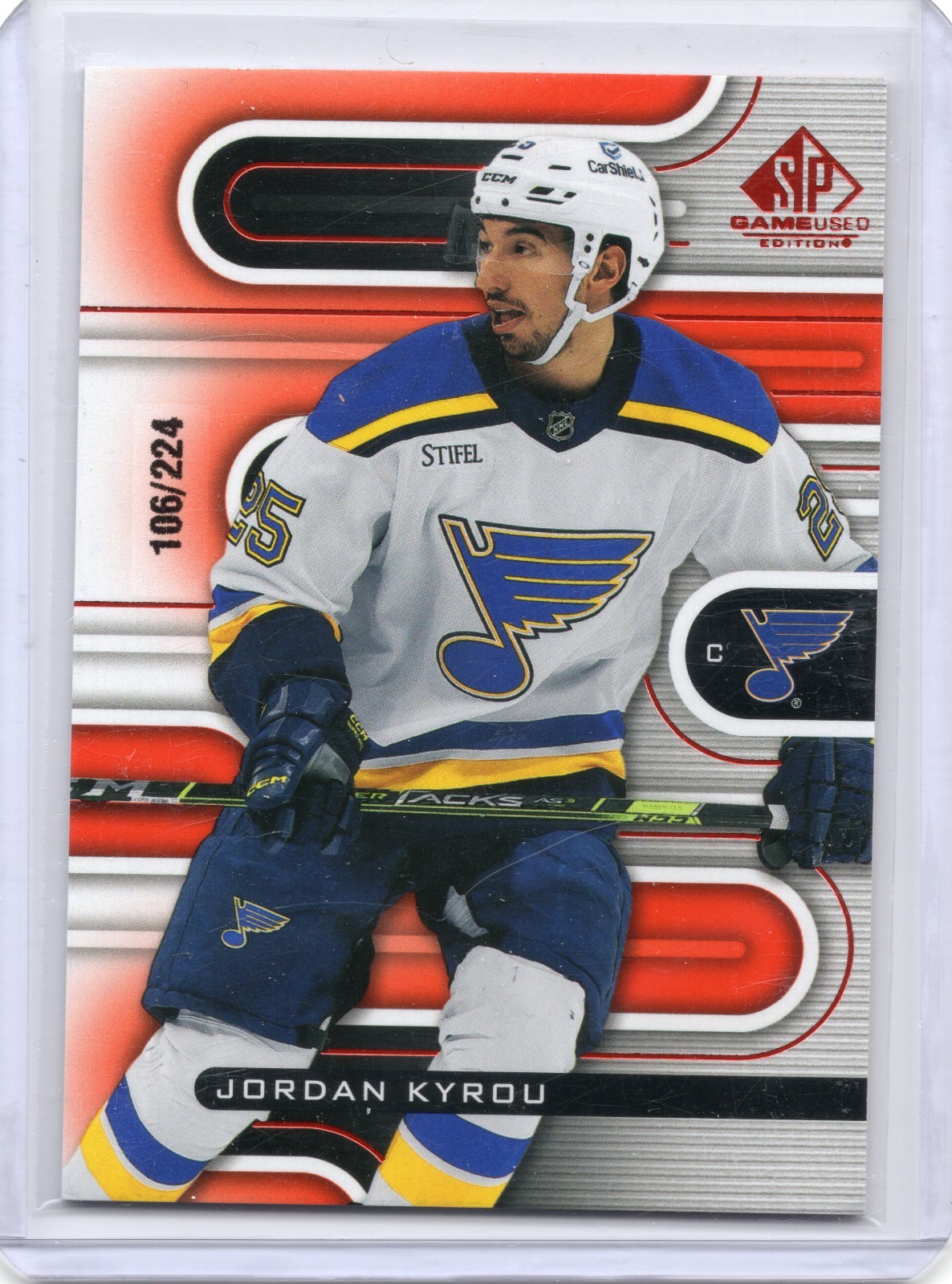 2022-23 Upper Deck SP Game Used - Jordan Kyrou #111 Red /224