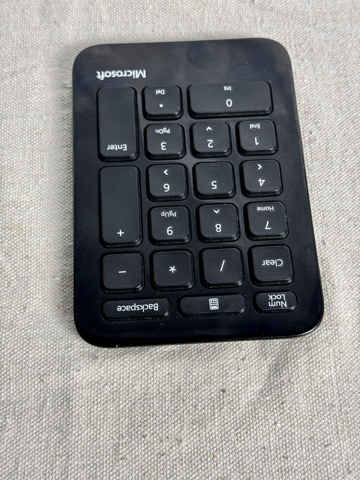 Microsoft Wireless Number Pad 10-key Numeric Keypad Black Key PC