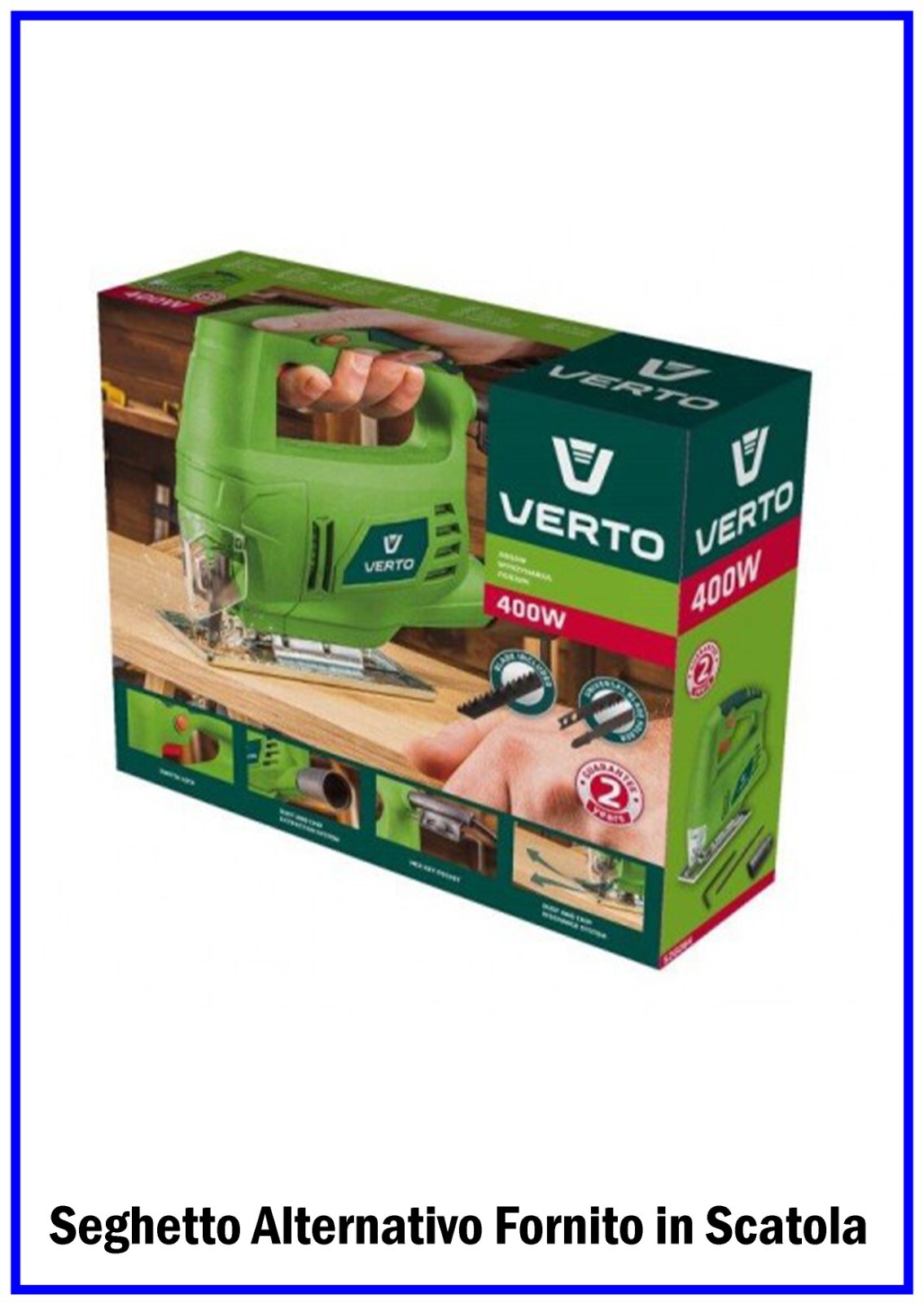 Seghetto Alternativo Elettrico 400W Compatto | Taglio Legno 55mm e Metallo - 2