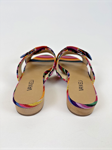 Vaneli Brook Multi Bright Women's Canvas Sandals Size 8.5 Wide New - Picture 6 of 7