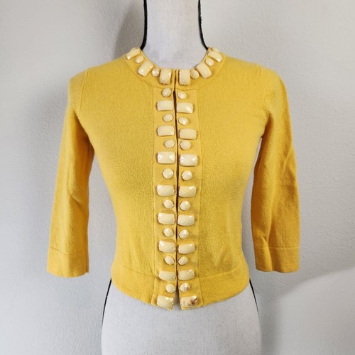 Wollstrickjacke Frühling 2008 Banana Republic Ringelblume gelb Petite XS