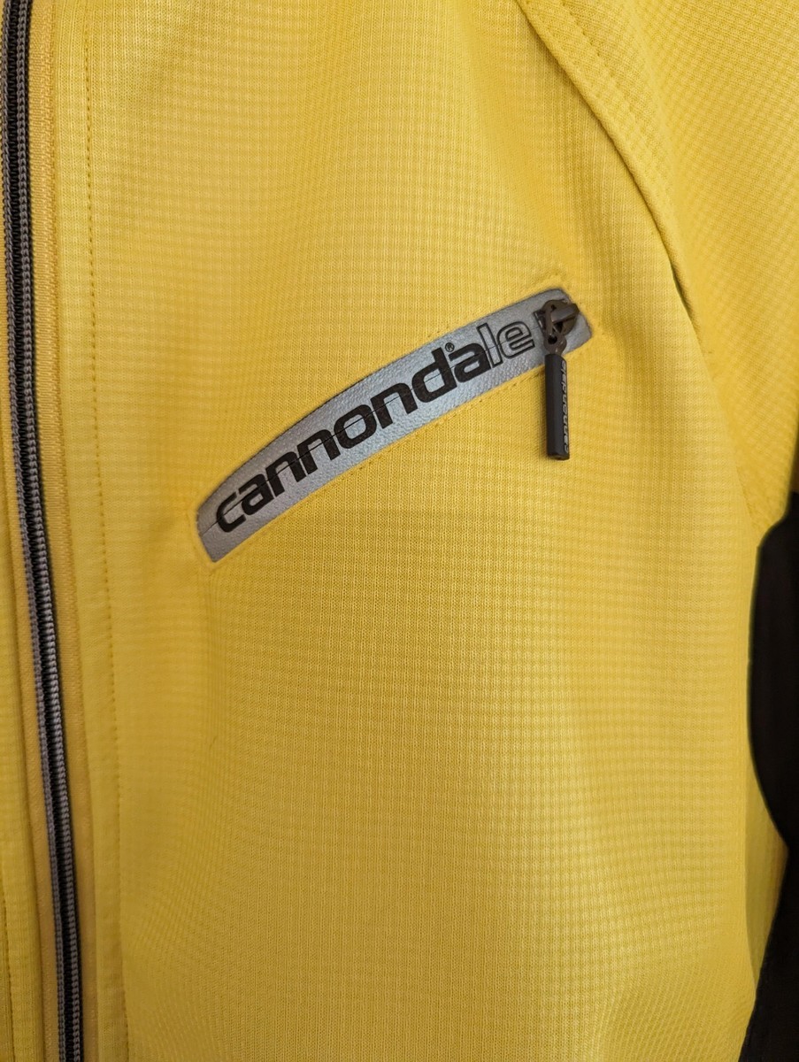 Cannondale Men's Cycling Jacket Yellow/Black Full Zip Size
