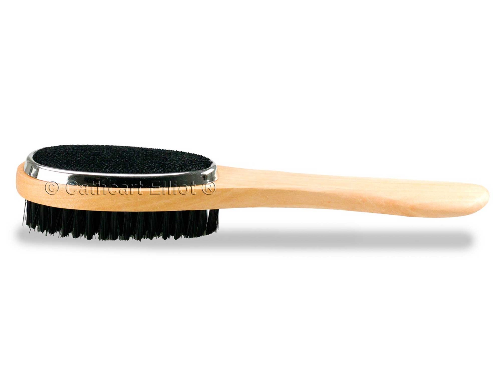 3‑in‑1 Clothes Brush – Wood Pet Hair Lint Remover & Shoe Horn by Cathcart Elliot