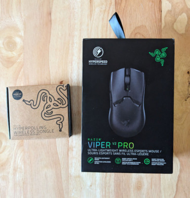 Razer Viper V2 Pro Wireless Optical Gaming Mouse Black, with HyperPolling Dongle
