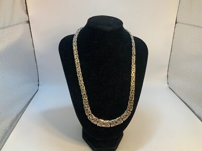 VINTAGE AK ATASAY KUYUMCULUK BYZANTINE STERLING SILVER Choker NECKLACE