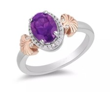 2Ct Oval Cut Amethyst Halo Engagement Wedding Ring In Solid 925 Sterling Silver