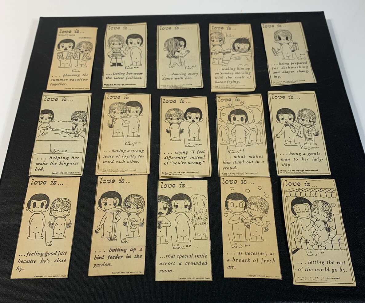 15 Love is by Kim Casali- Original Newspaper Clips for