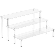 Acrylic Riser, Clear Display Risers Stand Cologne Organizer Acrylic Shelves 3