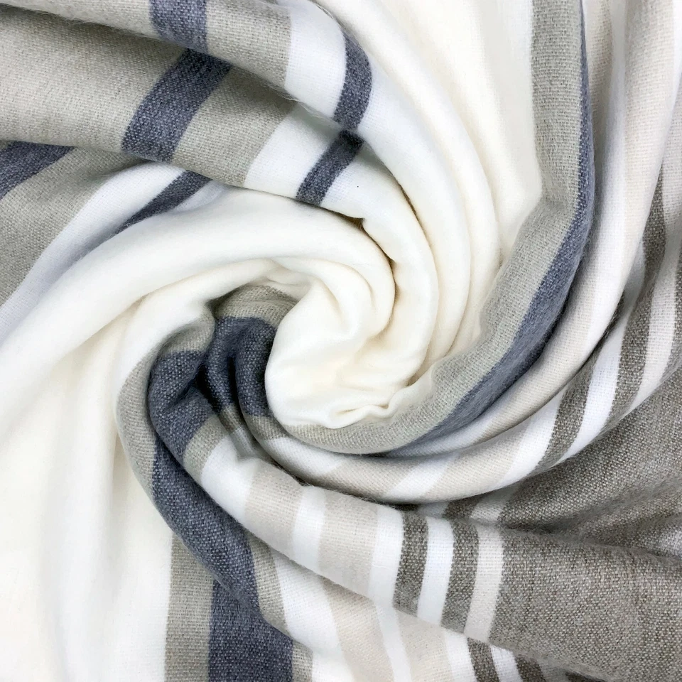 SOFT&WARM STRIPED ALPACA LLAMA WOOL BLANKET PLAID 99"x67" QUEEN BED SOFA COUCH - Image 4 of 4