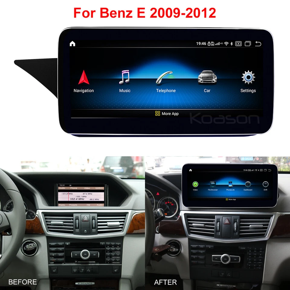 10,25" Mercedes Benz E W212 NTG4.0 Android 10 Deluxe Carplay Autoradio 4G WFI - Image 3 of 4