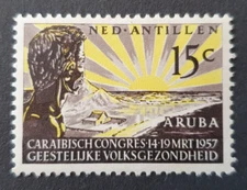 1957 NEDERLANDSE ANTILLEN NETHERLANDS MENTAL HEALTH VF MNH