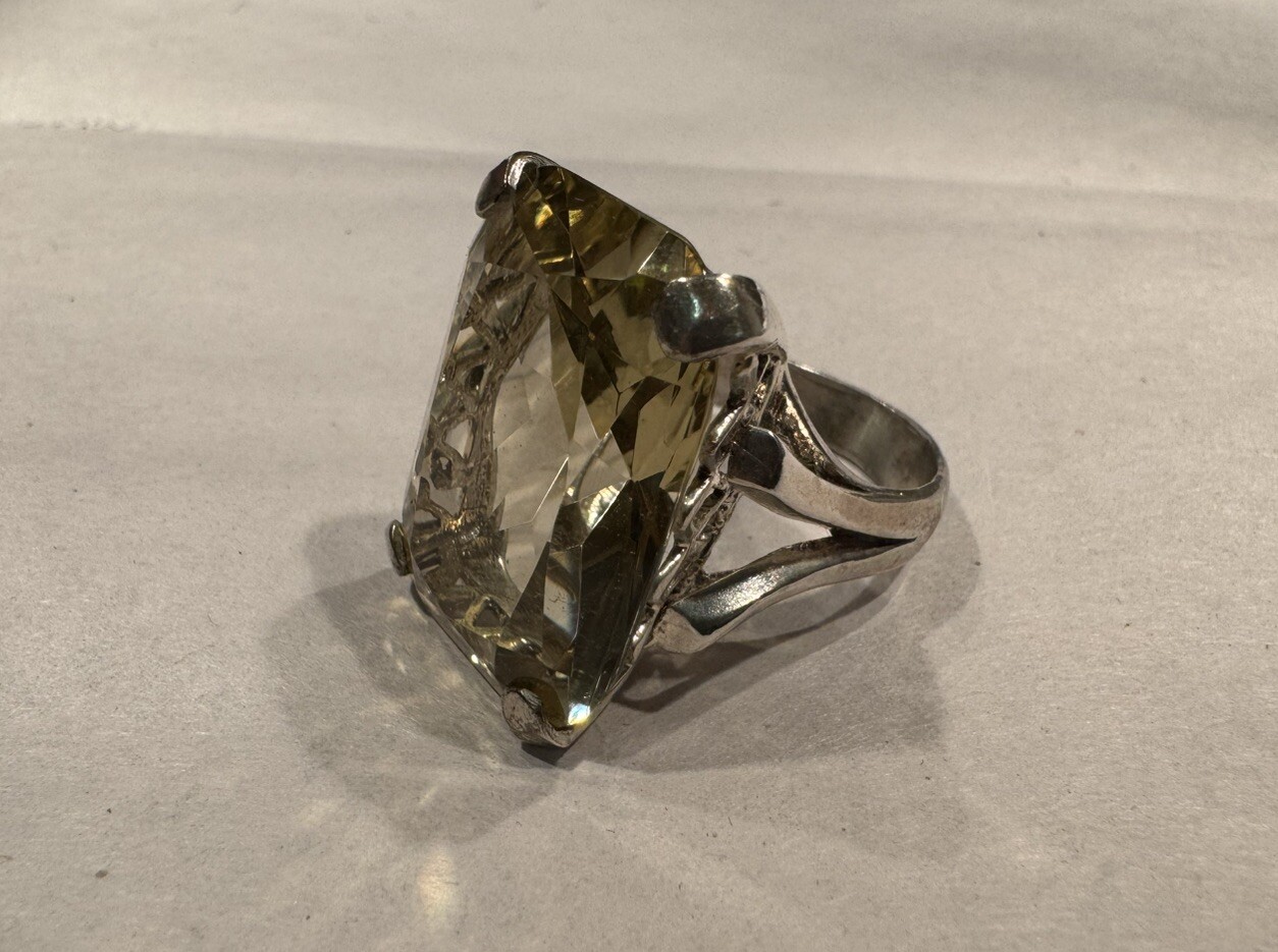 Antique Sterling Silver Statement Ring - image 2