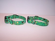 Wet Nose Designs St Pat's Fun Dog Collar Irish Glitter St Patricks Day Green