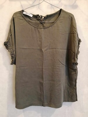 Bluse khaki grün Viskose Gr.40 Promod (2406071)
