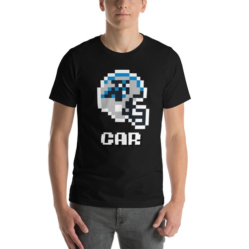 Carolina Panthers NES Casco de Fútbol 8-bit Tecmo Super Bowl Camiseta Retro - Imagen 2 de 7