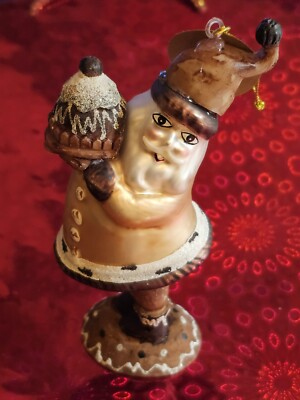 TORTENMANN - TORTE - SCHOKO-SANTA--Dekokugel--Baumschmuck--Aufhänger-NEU!