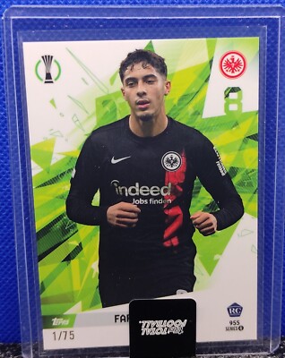 2023-24 Topps Total Football Green Parallel 1/75 Fares Chaibi RC Rookie PR: 28
