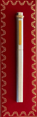 Cartier Vendome Ballpoint Pen  Silver Plate Vintage Le Must de Cartier