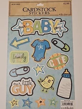 The Paper Studio Cardstock Stickers Baby Boy Stkr Item#185298