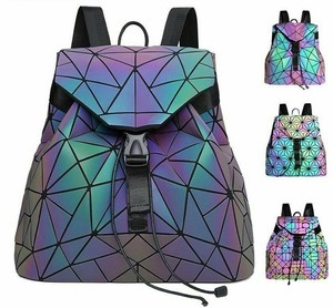 holographic drawstring bolsa
