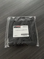 Tie Wrap Hook & Loop Black 1/2" x 8" Strips (100pk)