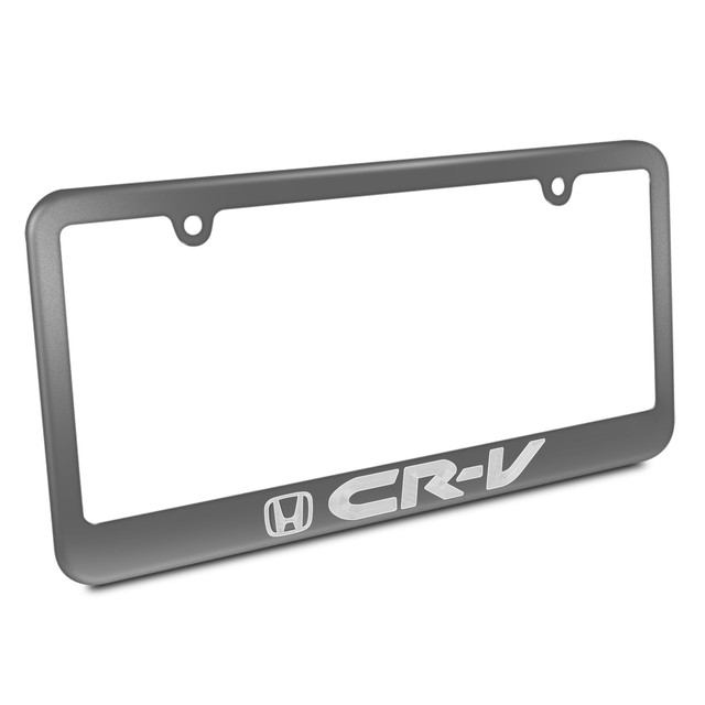 Honda CRV Logo Metal License Plate Frame Matte Gray Finish eBay