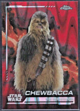 2024 Topps Chrome Star Wars Red Blaster RayWave 107 Chewbacca - MINT