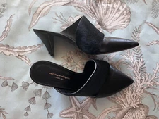 Narciso Rodriguez Heels Black Leather Sz EUR 37