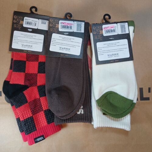 3 pares de calcetines Vans Crew para mujer 6,5-9/10 blanco/marrón/rojo - Imagen 2 de 12