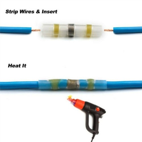 1000pcs Waterproof Solder Seal Sleeve Heat Shrink Butt Wire Connectors Terminals - Picture 11 of 12
