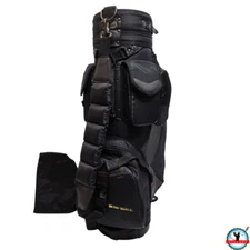 PRO SELECT Golf Staff Cart Bag | 6-Way Divider | Black w/ Rain Hood