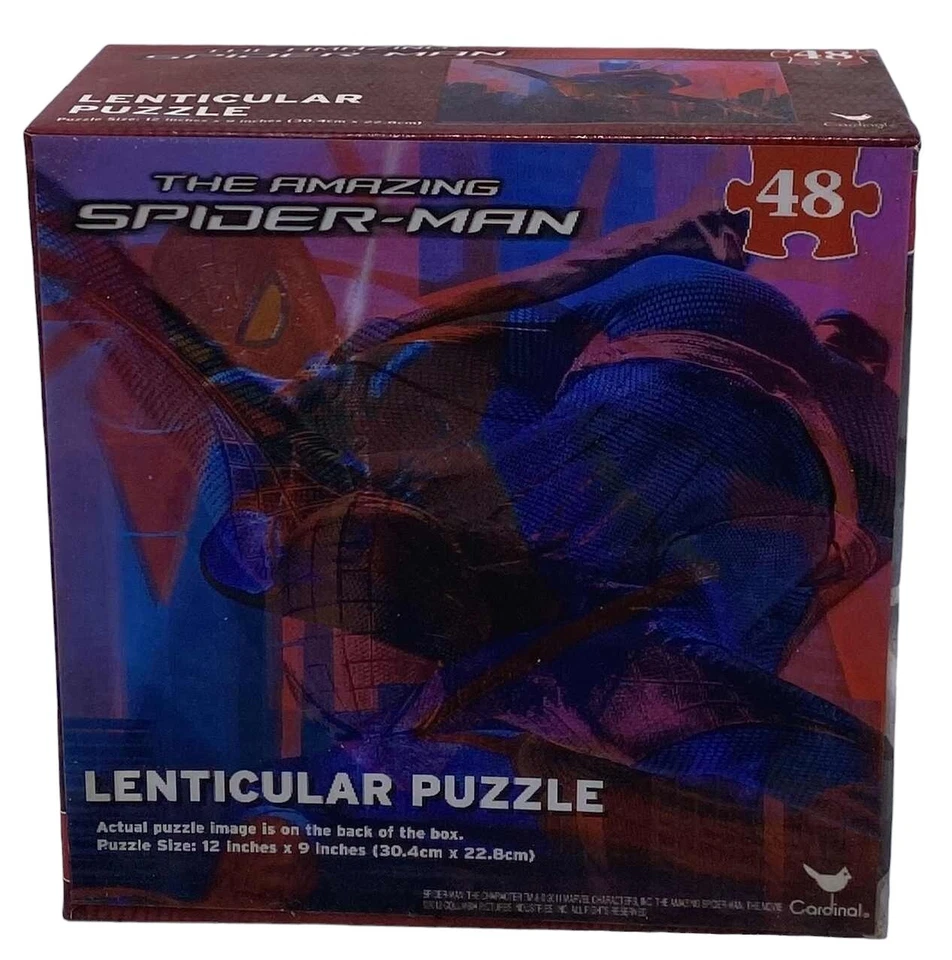 Rompecabezas Spider-Man NUEVO Rompecabezas Lenticular 48 piezas 12" X 9" Marvel Priority Mail Shp Foto 2 de 4