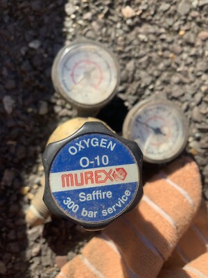 Saffire Murex Sauerstoff 0-10twin Regler/Druckventil plus Brenner